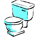 toilet facing towards St. Petersburg